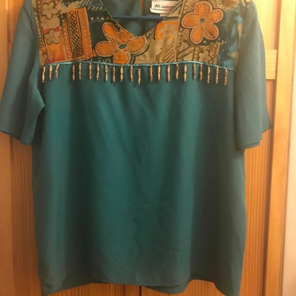 Woman's Teal colored pants set - Picture 1 of 6